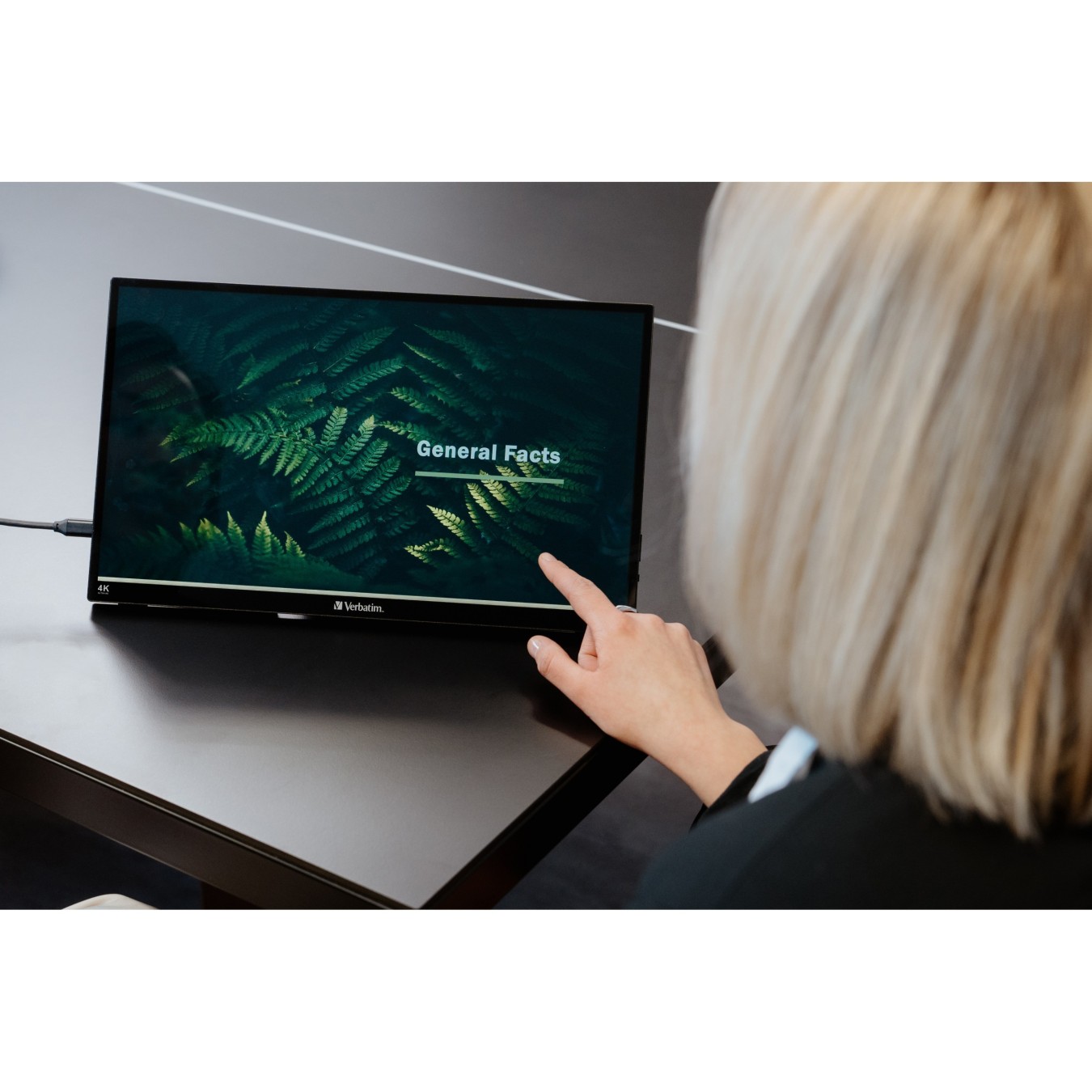 Verbatim 4K Portable Touchscreen Monitor - PMT-15 - 15.6 inch, 3840x2160 UHD — Buy in Cyprus with Fast Delivery