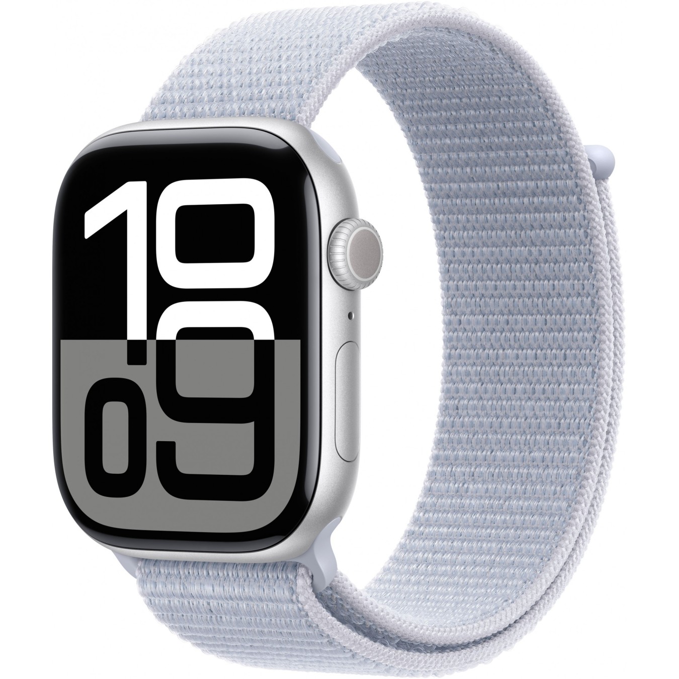 Apple Watch Series 10 GPS 46mm Silver Aluminum Case, Blue Cloud Sport Loop - watchOS — Buy in Cyprus with Fast Delivery