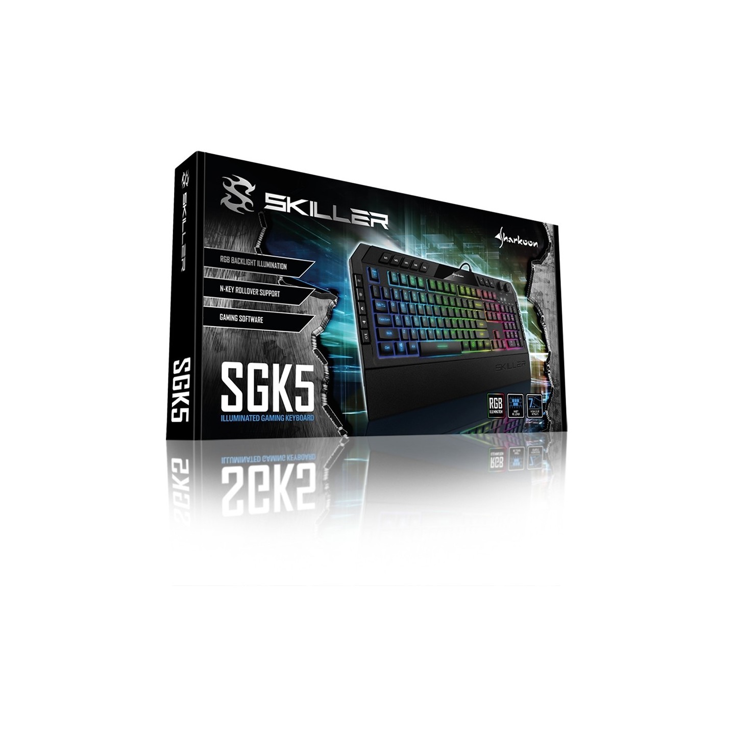 Sharkoon Skiller SGK5 Gaming Keyboard - Black, DE Layout (Boxed) — Buy in Cyprus with Fast Delivery