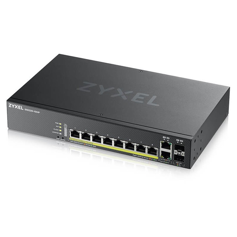 Buy Zyxel GS2220-10HP PoE Switch - GS2220-10HP - 10-Port Gigabit, Rackmount in Cyprus, Nicosia, Limassol, Larnaka, Pafos