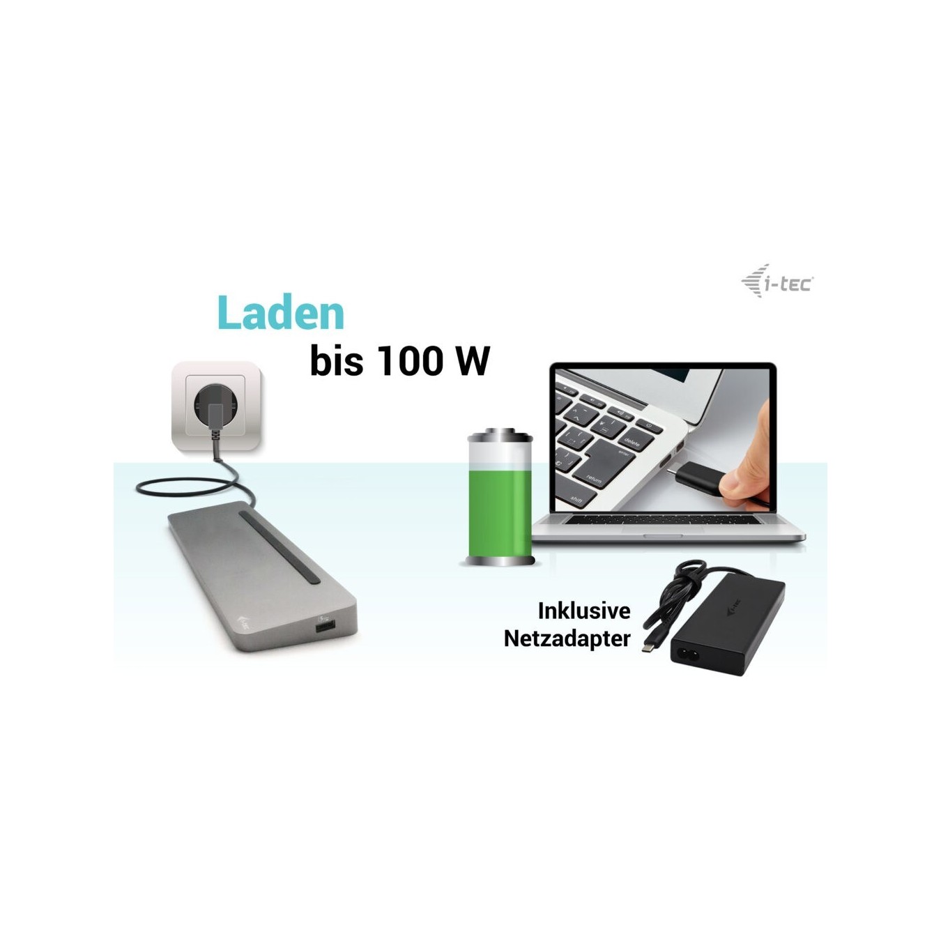 D I-TEC USB-C ERGO DOCK + CHARGER - USB-C Dock, PD charging, Multi-Display Ready — Buy in Cyprus with Fast Delivery