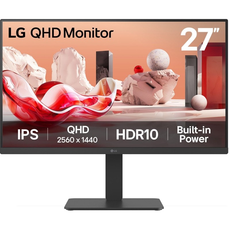LG 27BA54QB-B - 27-inch QHD IPS Pivot HDR10 Monitor (Boxed) — Buy in Cyprus with Fast Delivery