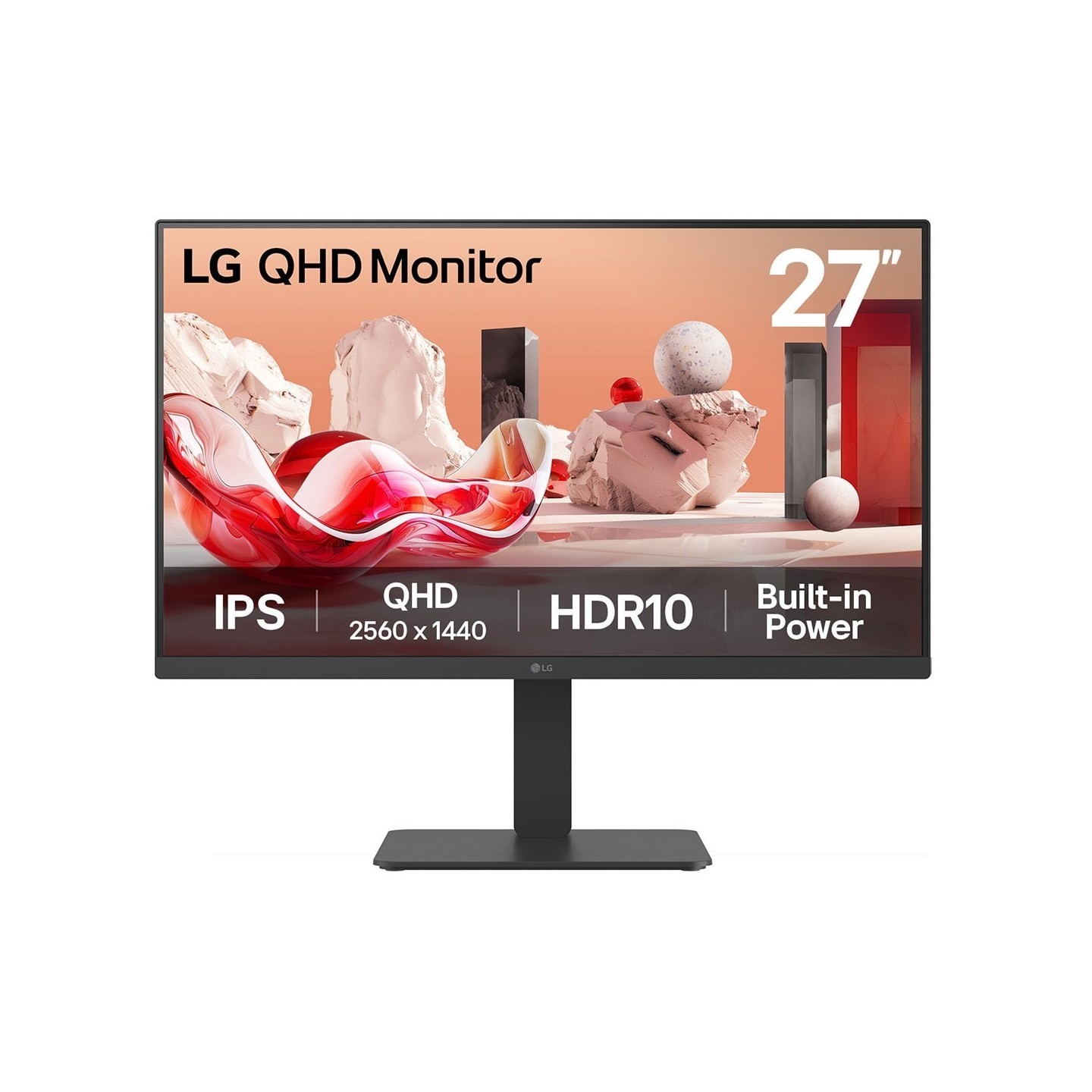 LG 27BA54QB-B - 27-inch QHD IPS Pivot HDR10 Monitor (Boxed) — Buy in Cyprus with Fast Delivery