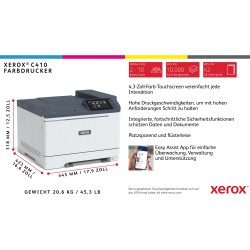 Buy Xerox C410 Color Laser Printer A4 40 ppm LAN Duplex - C410 - Color, A4, Ethe... in Cyprus, Nicosia, Limassol, Larnaka, Pafos