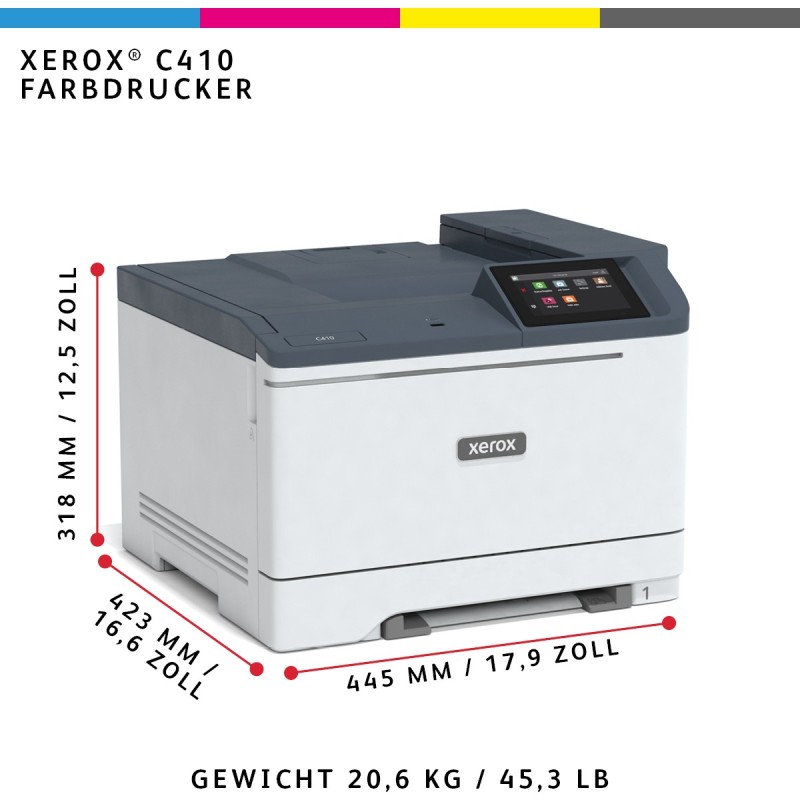 Buy Xerox C410 Color Laser Printer A4 40 ppm LAN Duplex - C410 - Color, A4, Ethe... in Cyprus, Nicosia, Limassol, Larnaka, Pafos