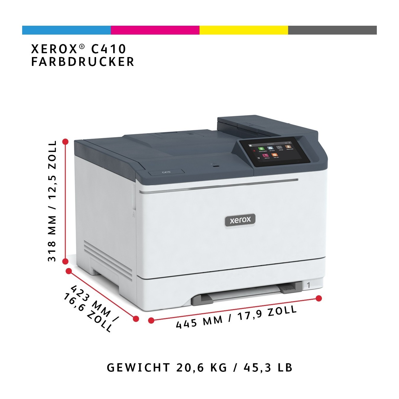 Xerox C410 Color Laser Printer A4 40 ppm LAN Duplex - C410 - Color, A4, Ethernet, Duplex — Buy in Cyprus with Fast Delivery