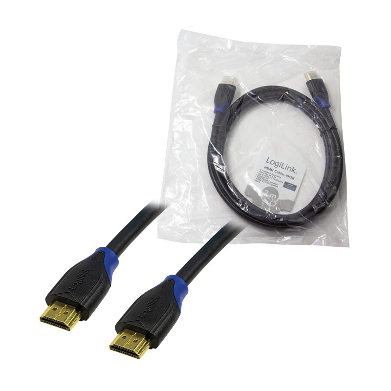 Buy Logilink HDMI Cable Ethernet High Speed 4K2K 60Hz - 2 m, Black in Cyprus, Nicosia, Limassol, Larnaka, Pafos