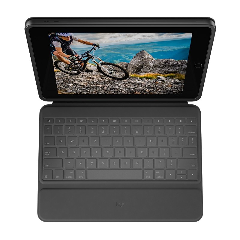 Buy Logitech Rugged Folio Keyboard Case for iPad 7th-9th Gen - Black, German QWERTZ in Cyprus, Nicosia, Limassol, Larnaka, Pafos