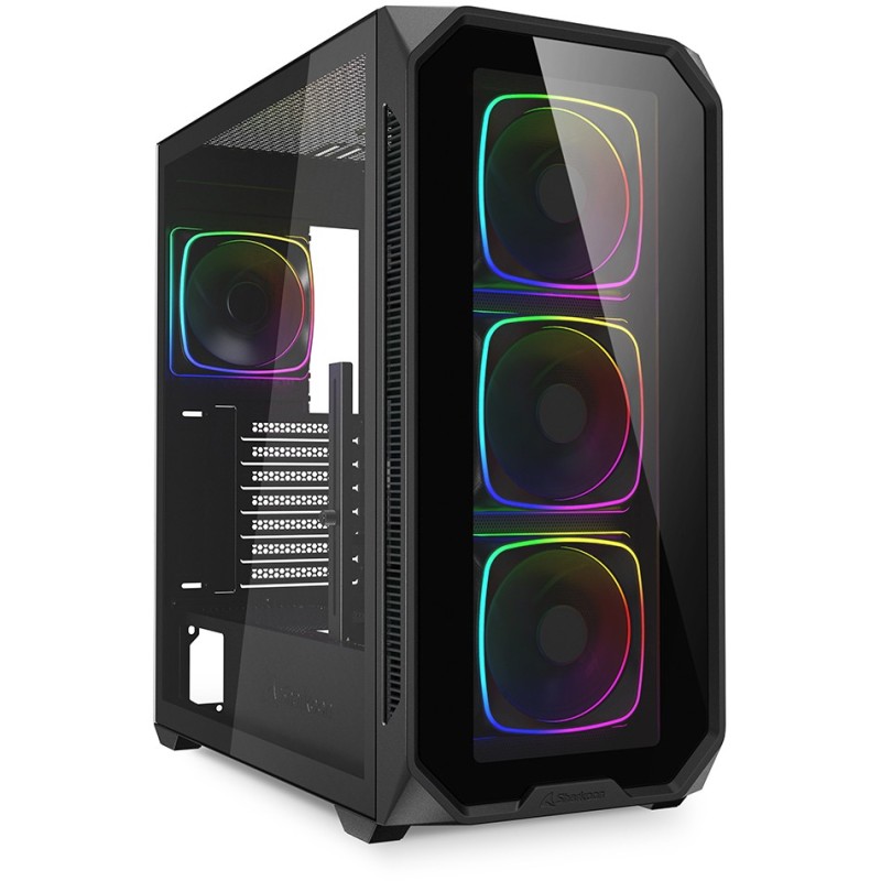 Buy Sharkoon AK5G RGB ATX Case - AK5G - Black, Glass Panel in Cyprus, Nicosia, Limassol, Larnaka, Pafos