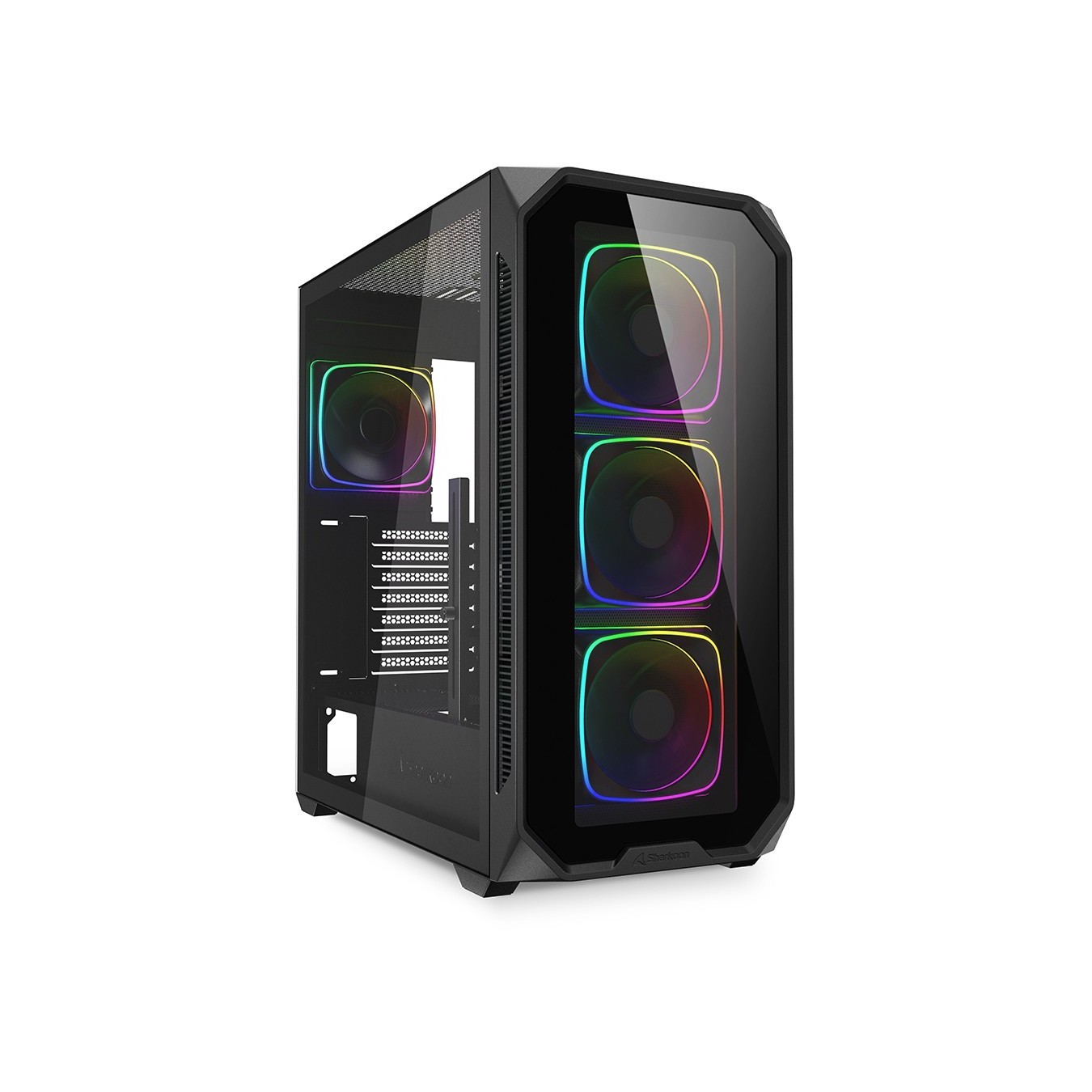 Sharkoon AK5G RGB ATX Case - AK5G - Black, Glass Panel — Buy in Cyprus with Fast Delivery