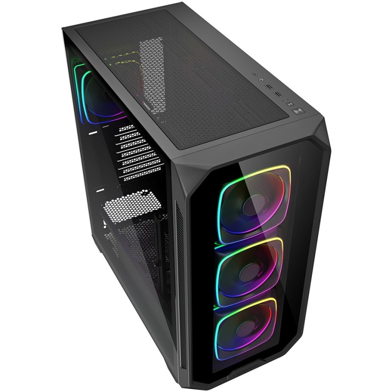 Buy Sharkoon AK5G RGB ATX Case - AK5G - Black, Glass Panel in Cyprus, Nicosia, Limassol, Larnaka, Pafos