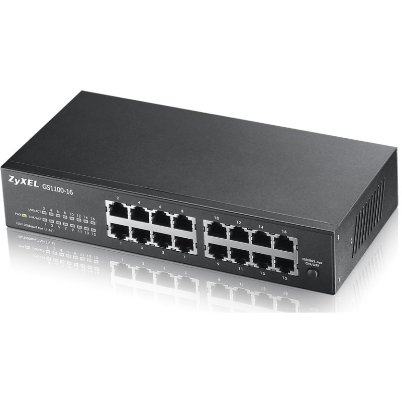 Buy 16P Zyxel GS1100-16 V3 RM - GS1100-16 V3 RM - 16-port Gigabit rack-mount switch in Cyprus, Nicosia, Limassol, Larnaka, Pafos