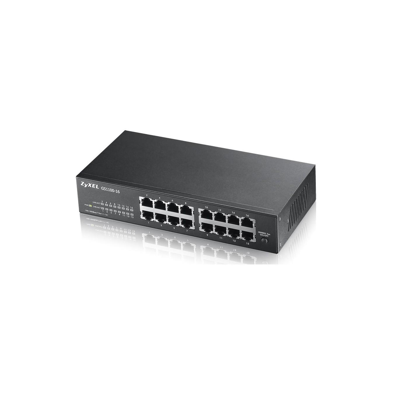 16P Zyxel GS1100-16 V3 RM - GS1100-16 V3 RM - 16-port Gigabit rack-mount switch — Buy in Cyprus with Fast Delivery