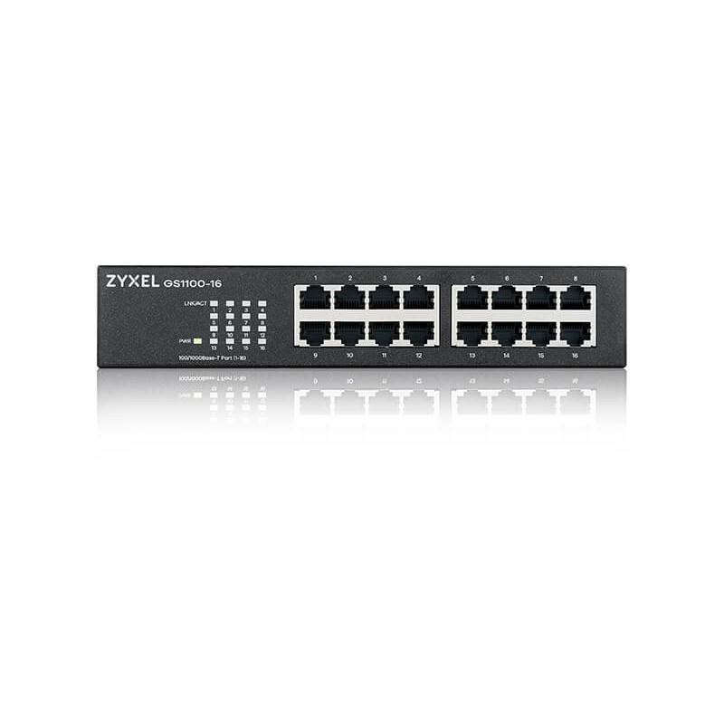 Buy 16P Zyxel GS1100-16 V3 RM - GS1100-16 V3 RM - 16-port Gigabit rack-mount switch in Cyprus, Nicosia, Limassol, Larnaka, Pafos