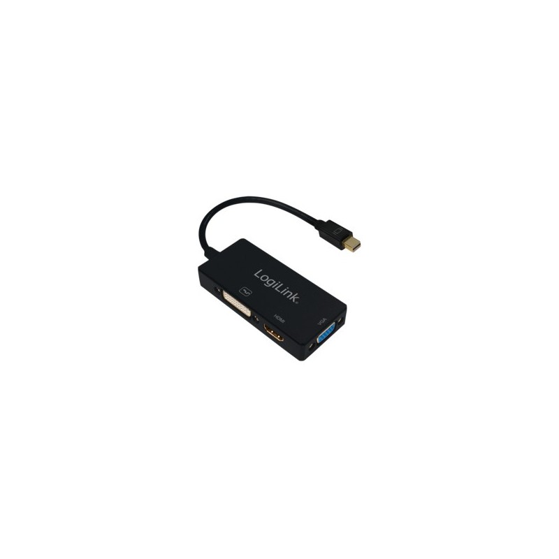 Logilink 4K Mini DisplayPort 1.2 to DVI HDMI VGA Adapter — Buy in Cyprus with Fast Delivery