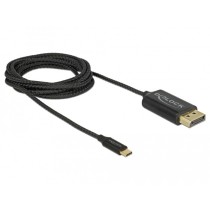 DELOCK USB-C to DisplayPort Cable DP Alt Mode 4K 60Hz 2m coaxial — Buy in Cyprus with Fast Delivery