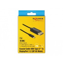 DELOCK USB-C to DisplayPort Cable DP Alt Mode 4K 60Hz 2m coaxial — Buy in Cyprus with Fast Delivery