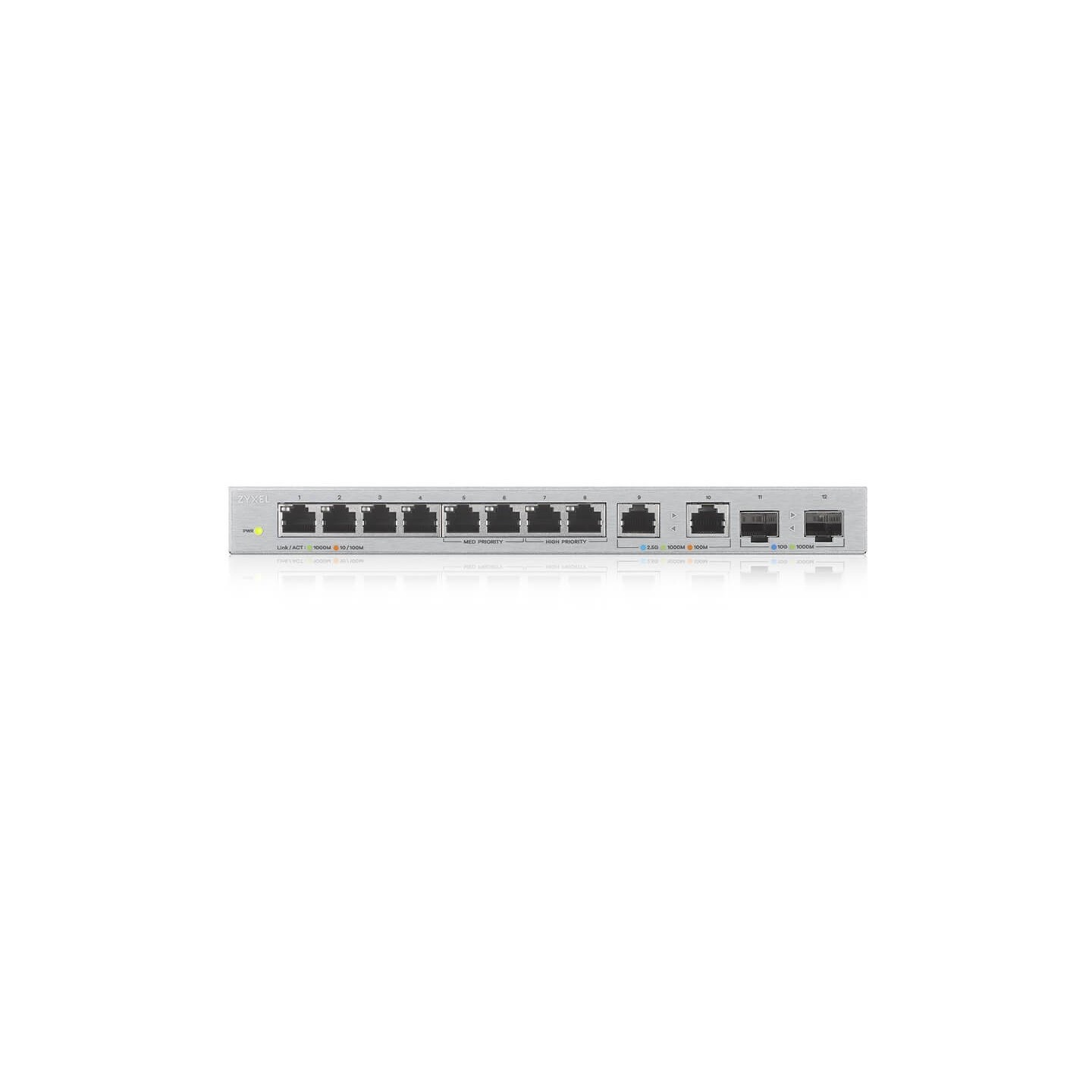 10+2P Zyxel XGS1010-12 V2 - XGS1010-12 V2 - Smart Web-managed, 12-Port Gigabit Switch — Buy in Cyprus with Fast Delivery