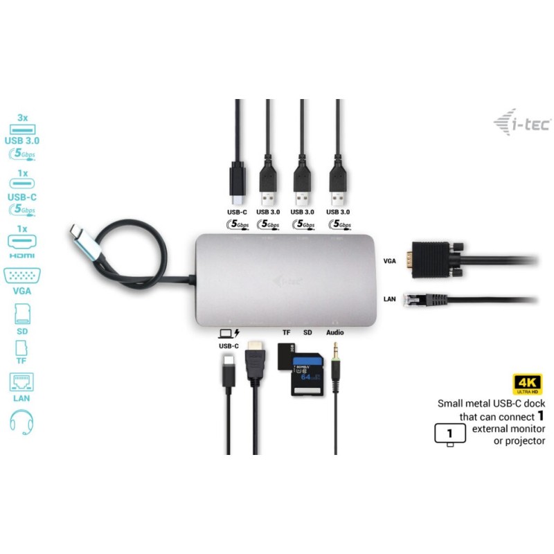 Buy D I-TEC USB-C NANO DOCK HDMI VGA - Compact Dock in Cyprus, Nicosia, Limassol, Larnaka, Pafos