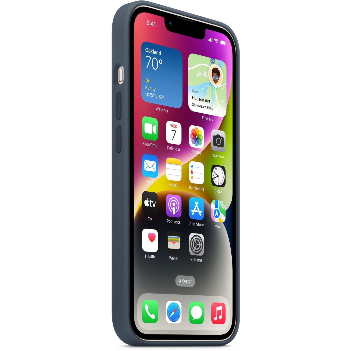 Apple iPhone 14 Silicone Case with MagSafe - Storm Blue — Buy in Cyprus with Fast Delivery