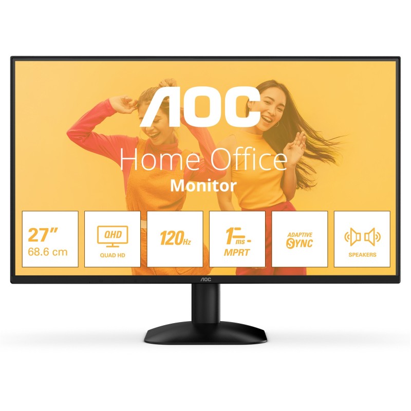 Buy 27-inch QHD IPS Monitor - Q27B35S3 - 120Hz, 1ms GTG, HDMI+DP, Black in Cyprus, Nicosia, Limassol, Larnaka, Pafos