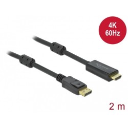 Buy DELOCK Active DisplayPort 1.2 to HDMI Cable 4K 60Hz 2m in Cyprus, Nicosia, Limassol, Larnaka, Pafos