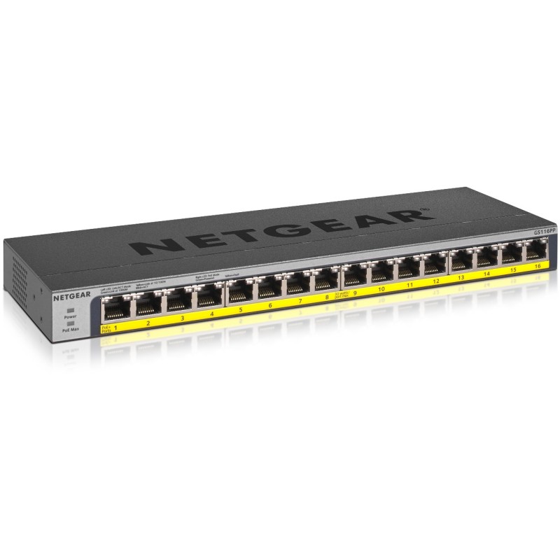 Buy 16-Port Netgear GS116PP RM PoE+ - GS116PP - Rackmount, PoE+, Gigabit in Cyprus, Nicosia, Limassol, Larnaka, Pafos