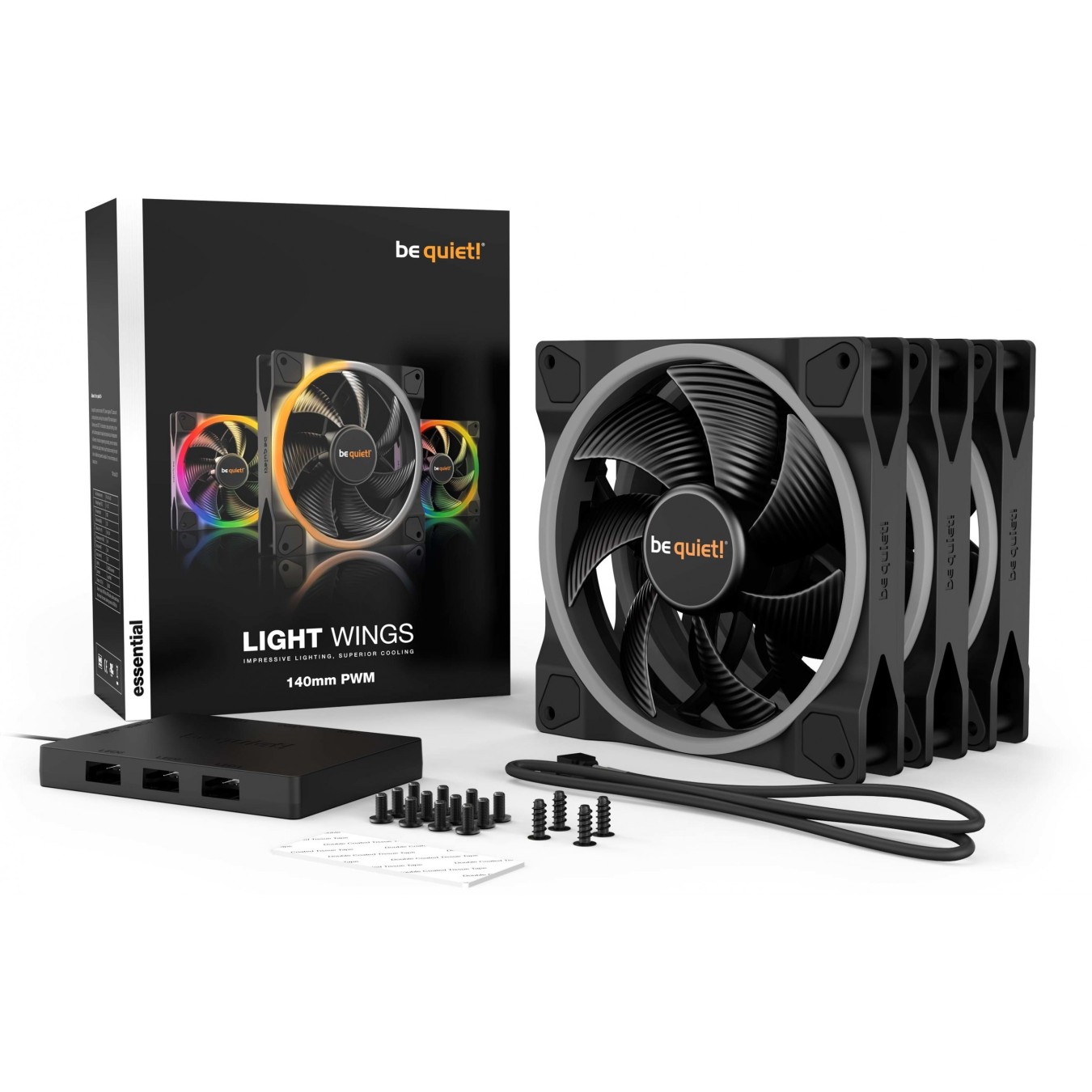 be quiet! LIGHT WINGS 140mm PWM ARGB Triple-Pack — Buy in Cyprus with Fast Delivery
