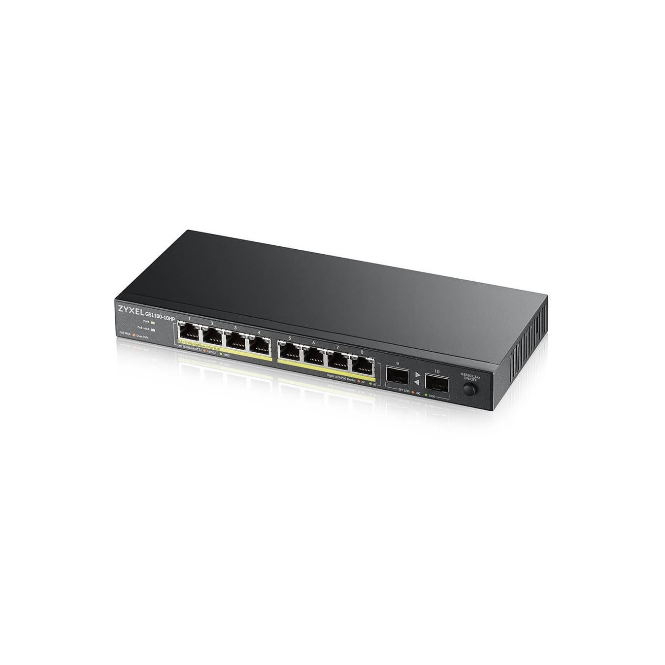 8+2P Zyxel GS1100-10HPV2 - GS1100-10HPV2 - 10-Port Gigabit PoE Smart Switch — Buy in Cyprus with Fast Delivery