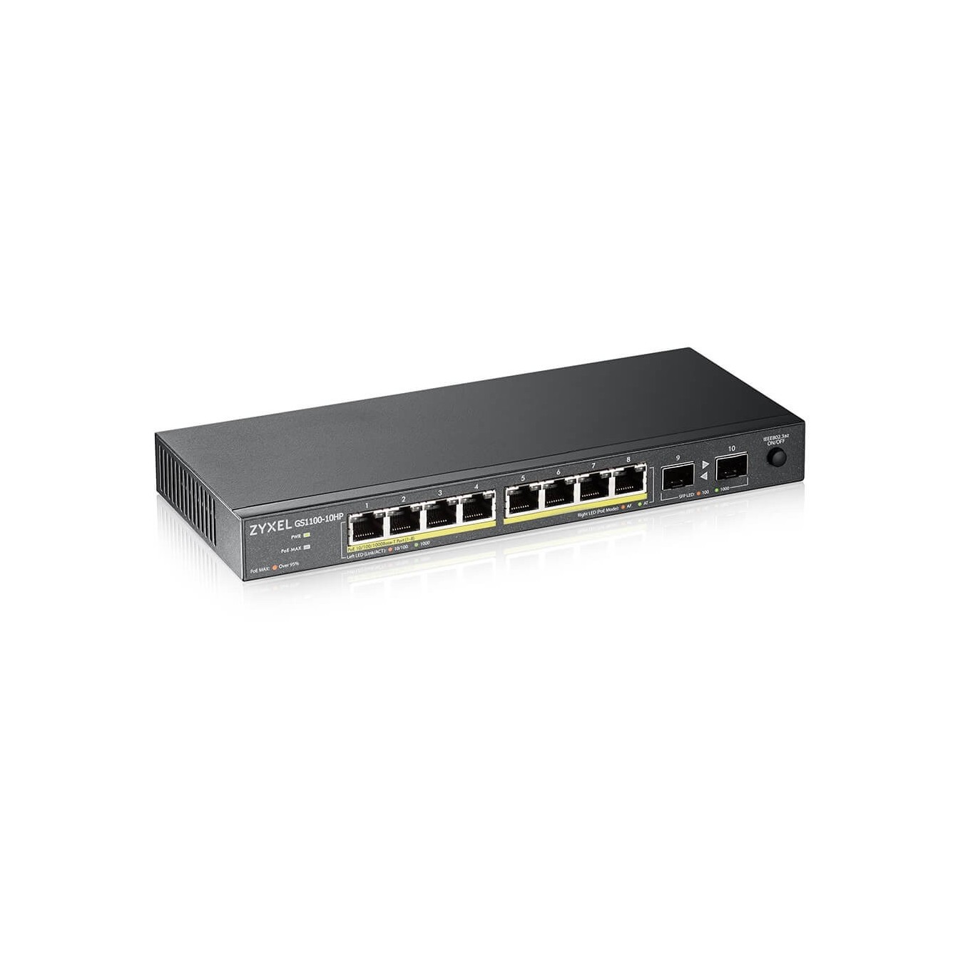 8+2P Zyxel GS1100-10HPV2 - GS1100-10HPV2 - 10-Port Gigabit PoE Smart Switch — Buy in Cyprus with Fast Delivery