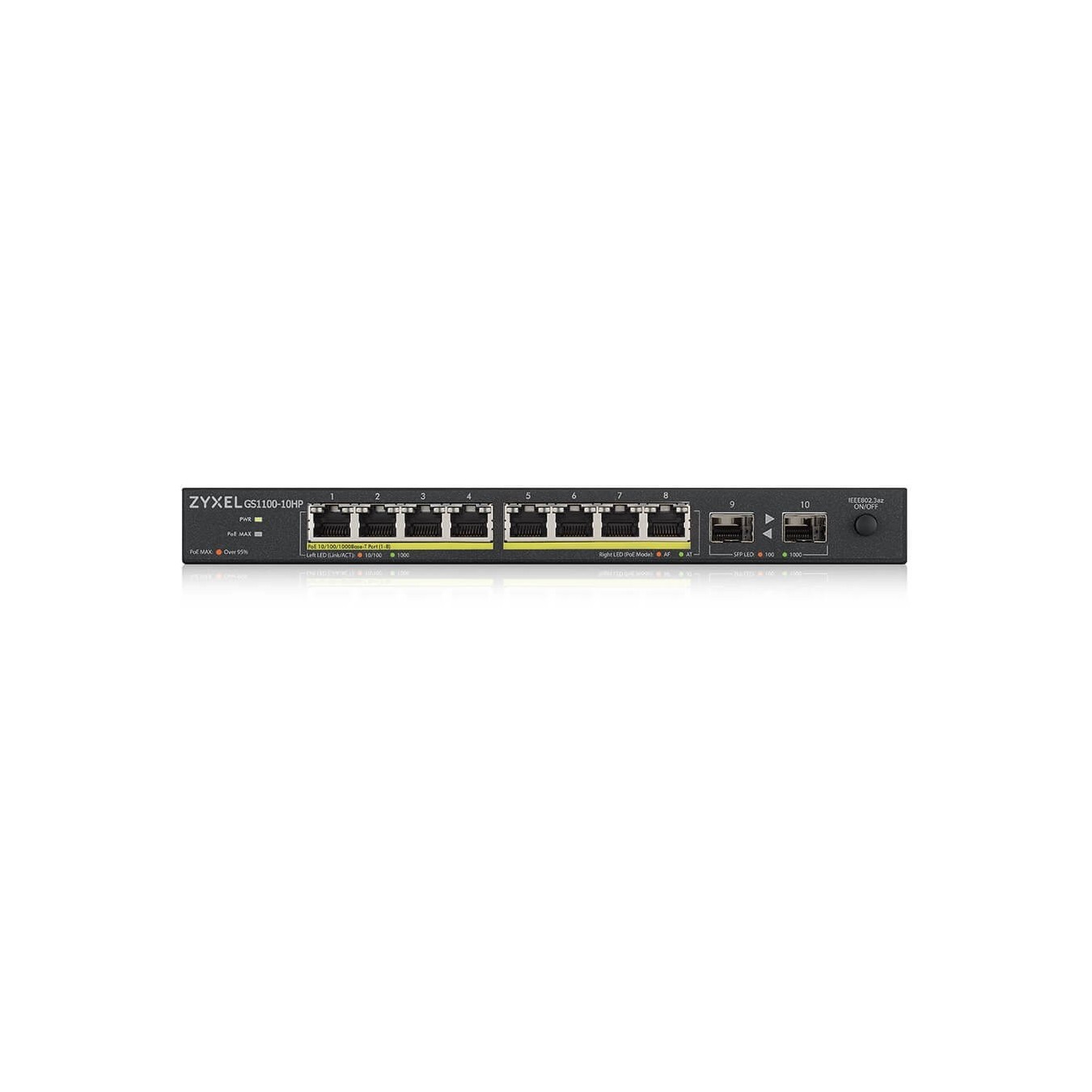 8+2P Zyxel GS1100-10HPV2 - GS1100-10HPV2 - 10-Port Gigabit PoE Smart Switch — Buy in Cyprus with Fast Delivery