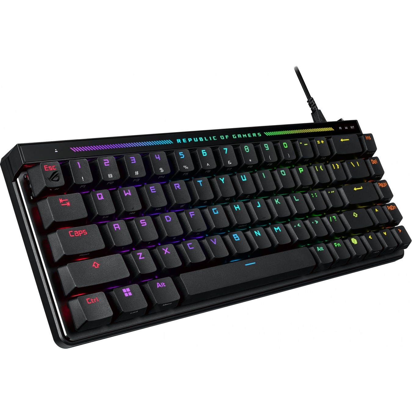 ROG Falchion ACE HFX Wireless Keyboard - Falchion ACE HFX - 65% form factor, Per-Key RGB, Tri-Mode