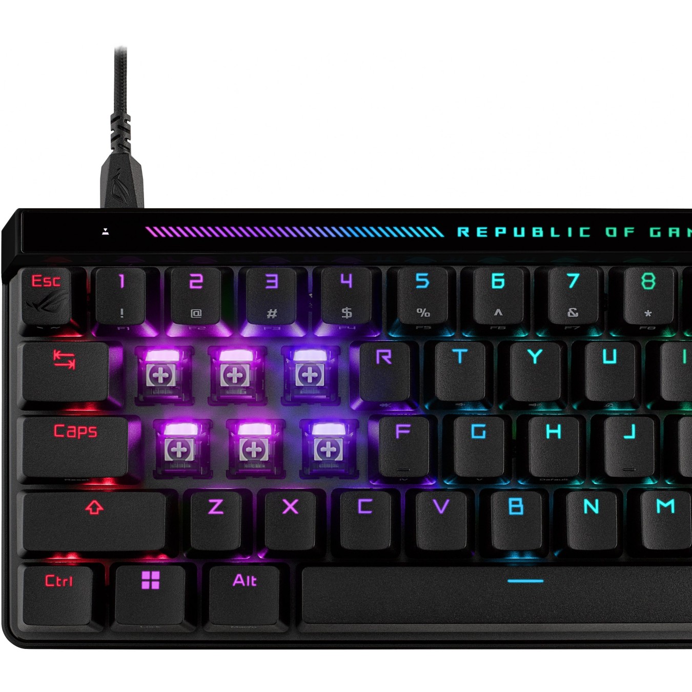 ROG Falchion ACE HFX Wireless Keyboard - Falchion ACE HFX - 65% form factor, Per-Key RGB, Tri-Mode