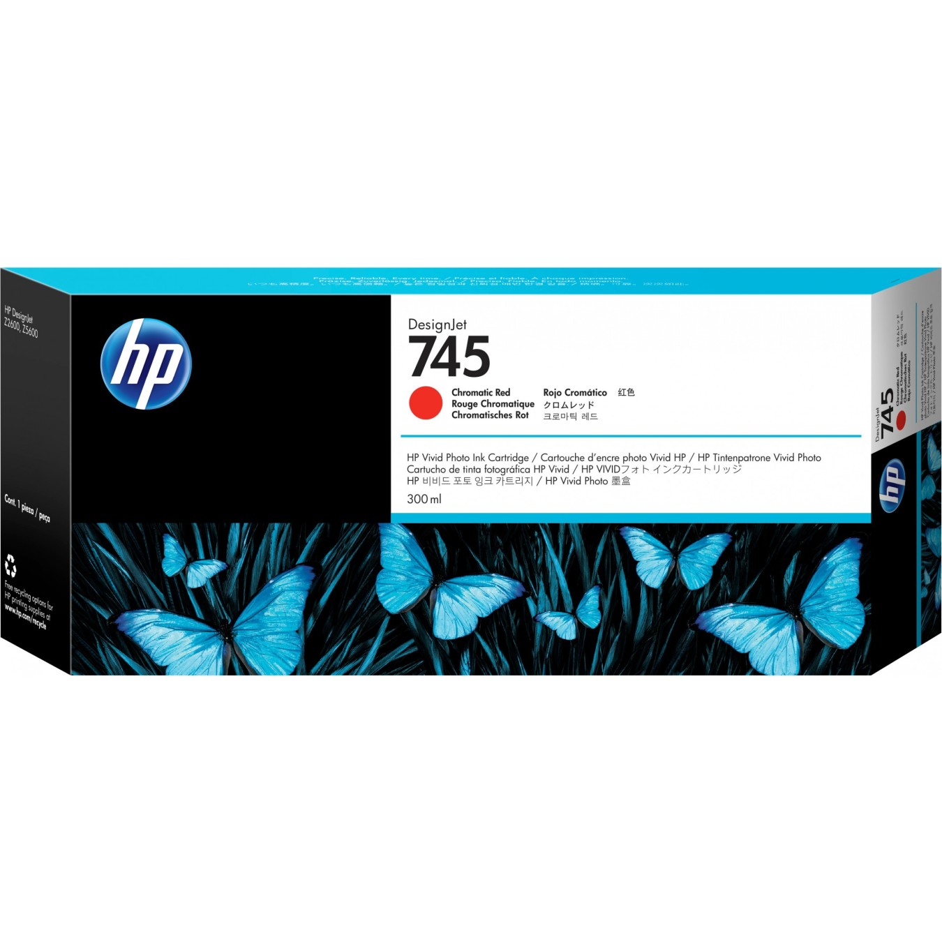 HP 745 Refill Ink Bottle Chromatic Red 300 ml - HP 745 - Magenta — Buy in Cyprus with Fast Delivery