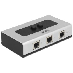 Buy DELOCK RJ45 10/100/1000 Mbps 2-Port Manual Bidirectional Switch - Characteri... in Cyprus, Nicosia, Limassol, Larnaka, Pafos