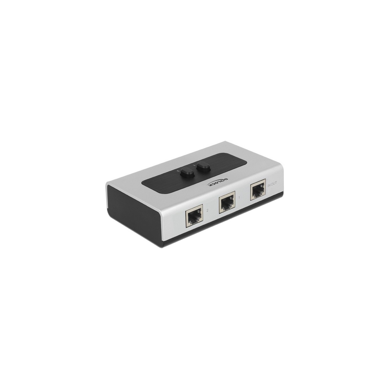 DELOCK RJ45 10/100/1000 Mbps 2-Port Manual Bidirectional Switch - Characteristics (Color, etc)