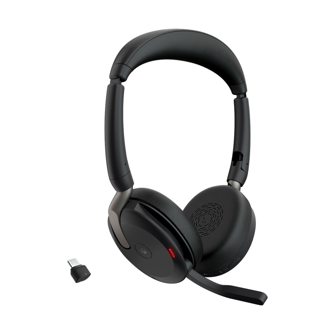 Jabra Evolve2 65 Flex MS Stereo USB-C - Evolve2 65 - Over-ear Closed, USB-C, Black, PU Leather cushions