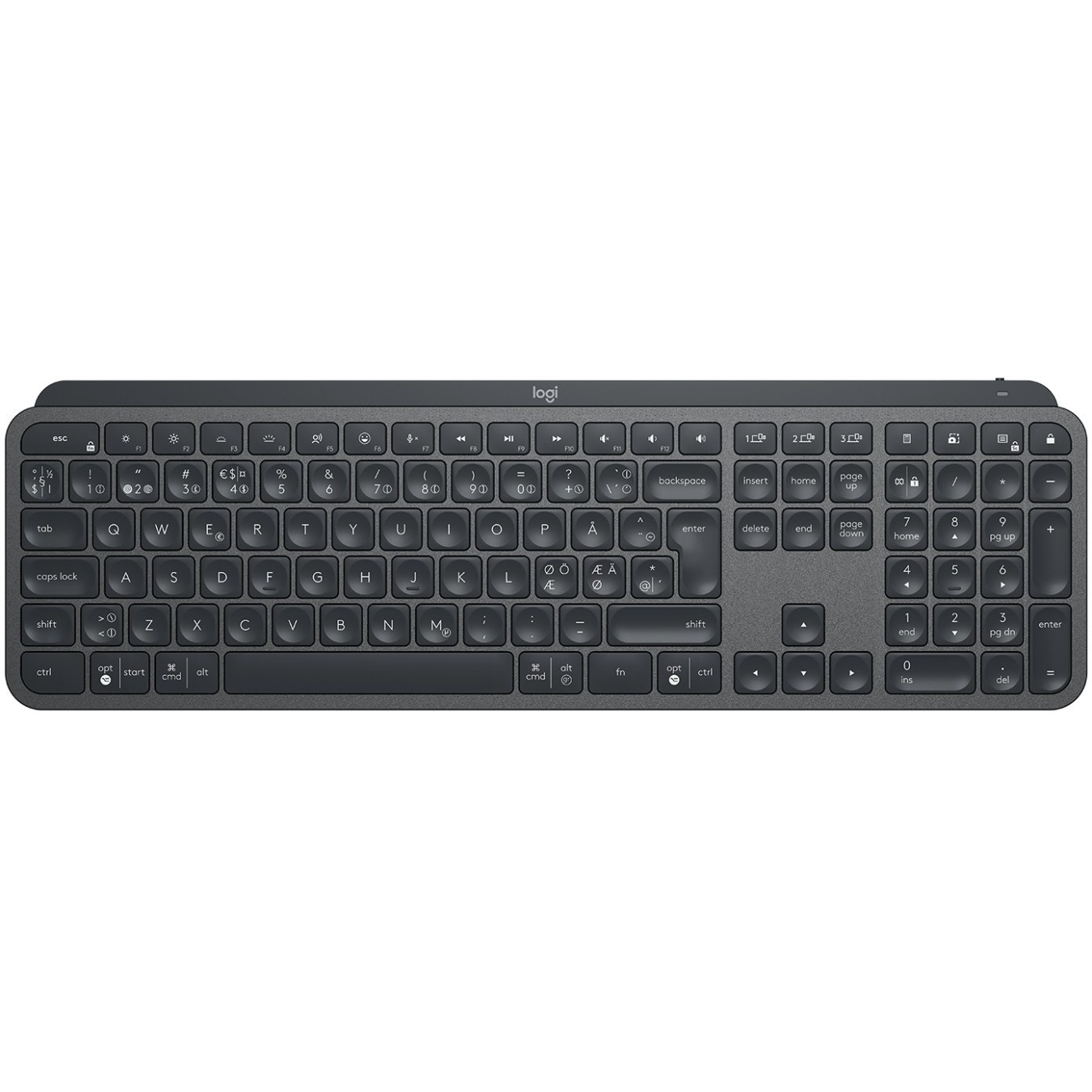 MX Keys for Business - Graphite - 100% Full-Size, Bluetooth/2.4G Tri-Mode, Backlit, Scissor switches