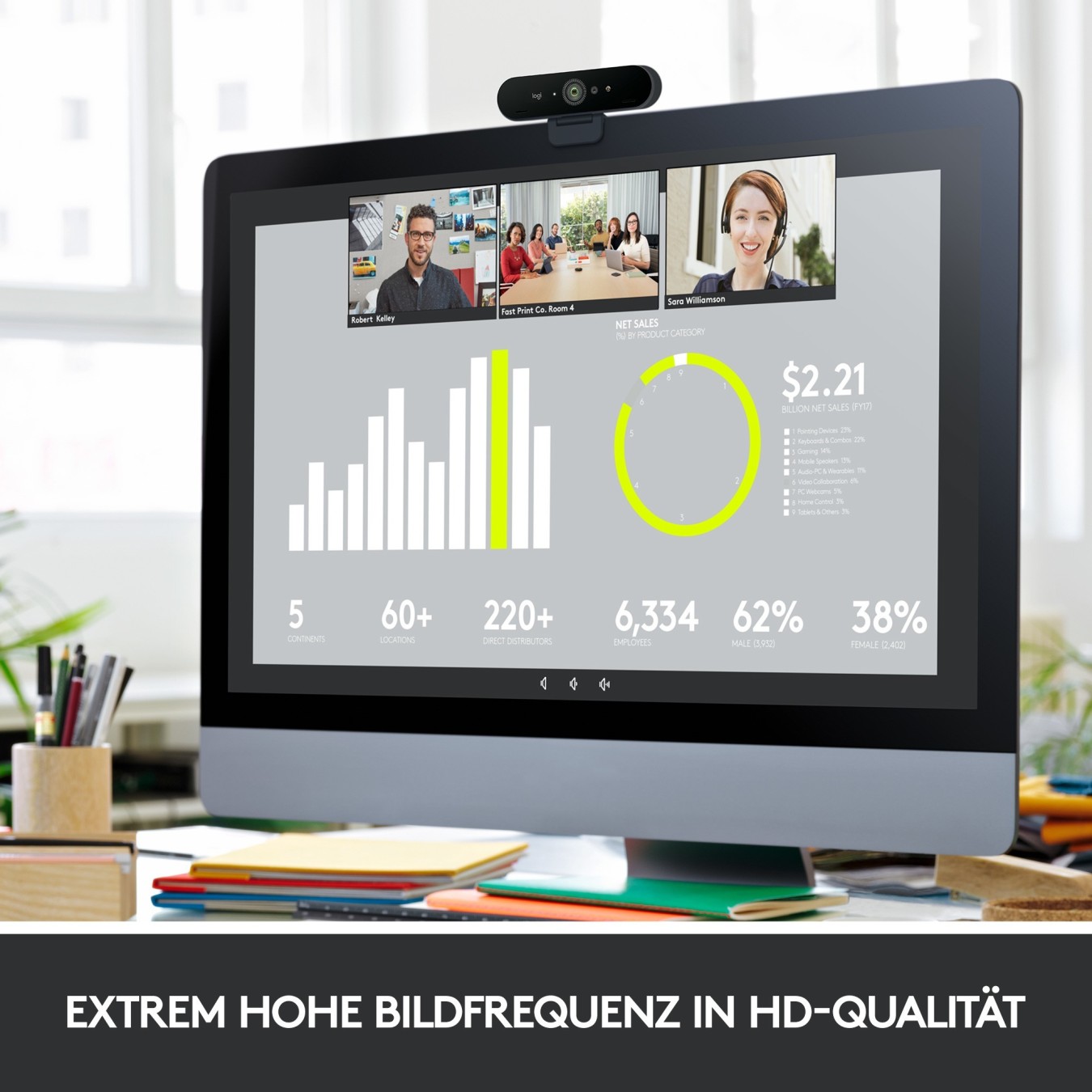 Logitech Brio 4K Stream Edition - 4096x2160, USB-C, 90° FOV — Buy in Cyprus with Fast Delivery