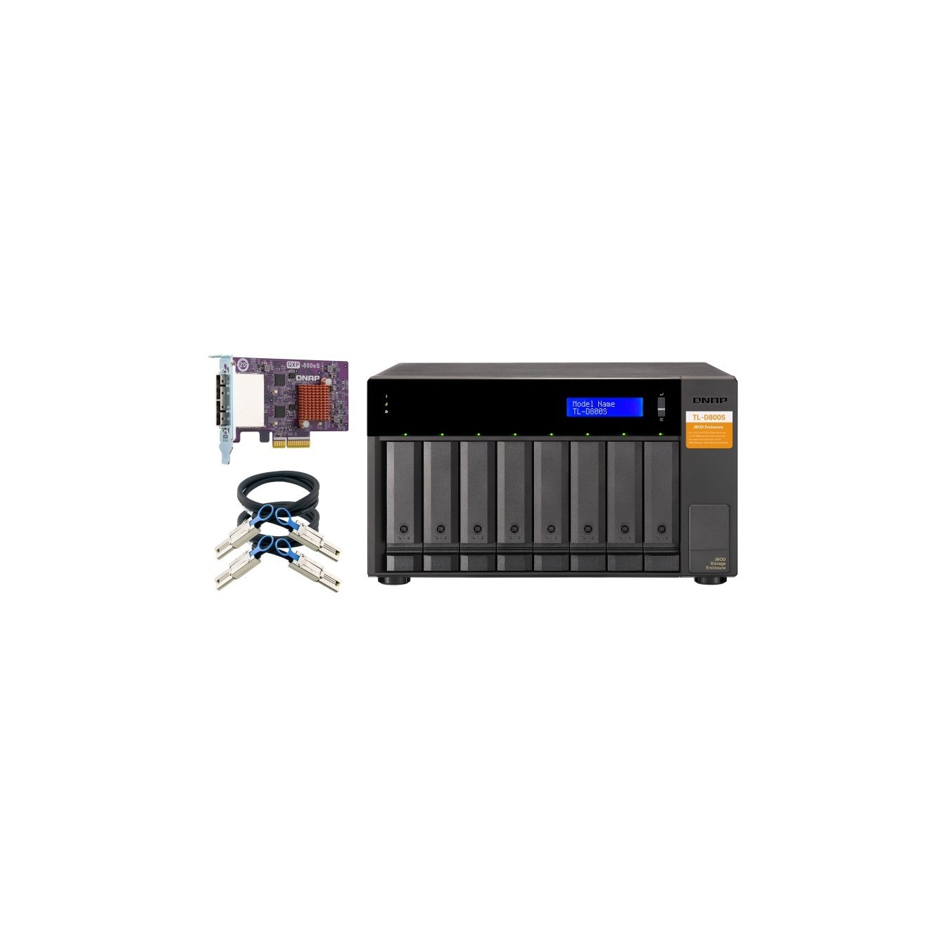 QNAP TL-D800S 8-bay desktop SATA JBOD expansion unit - TL-D800S - 8 bays, JBOD, 3.5-inch HDD support