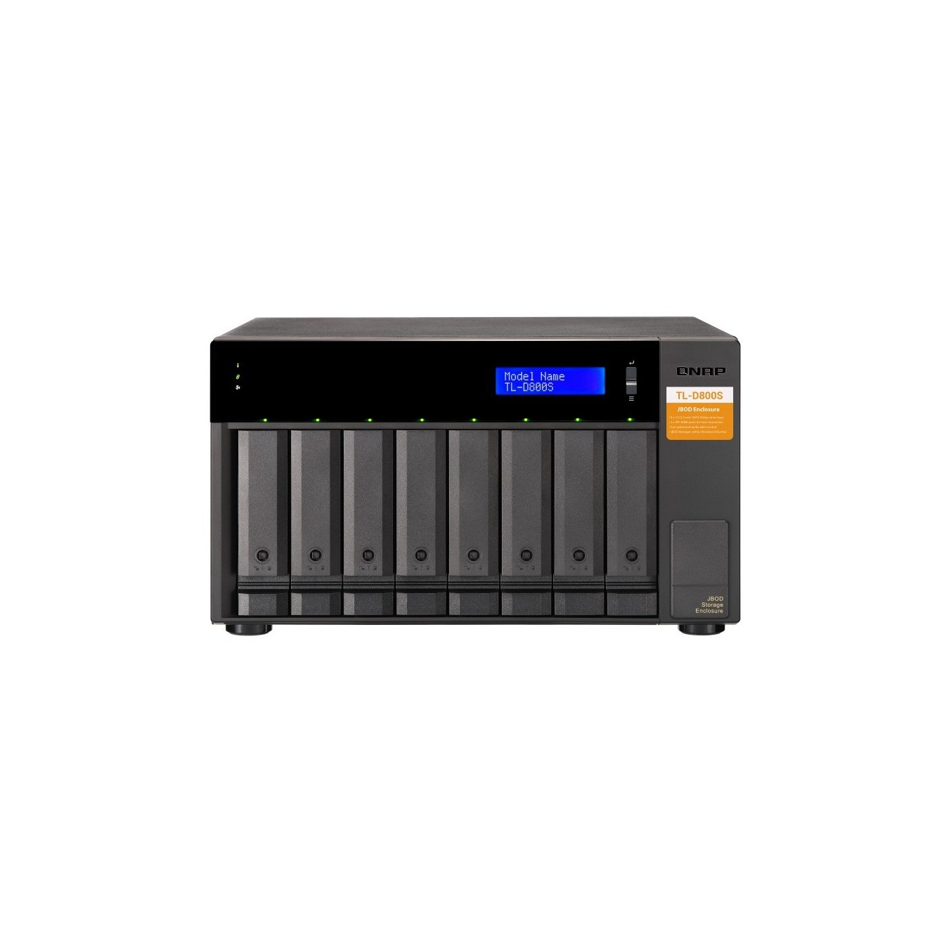 QNAP TL-D800S 8-bay desktop SATA JBOD expansion unit - TL-D800S - 8 bays, JBOD, 3.5-inch HDD support