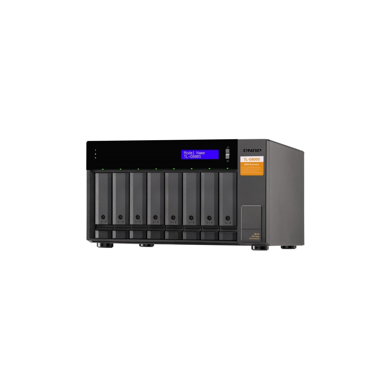 QNAP TL-D800S 8-bay desktop SATA JBOD expansion unit - TL-D800S - 8 bays, JBOD, 3.5-inch HDD support