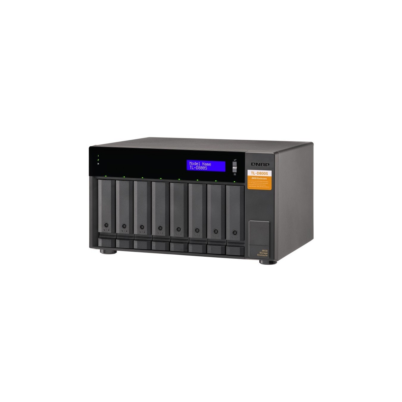 QNAP TL-D800S 8-bay desktop SATA JBOD expansion unit - TL-D800S - 8 bays, JBOD, 3.5-inch HDD support
