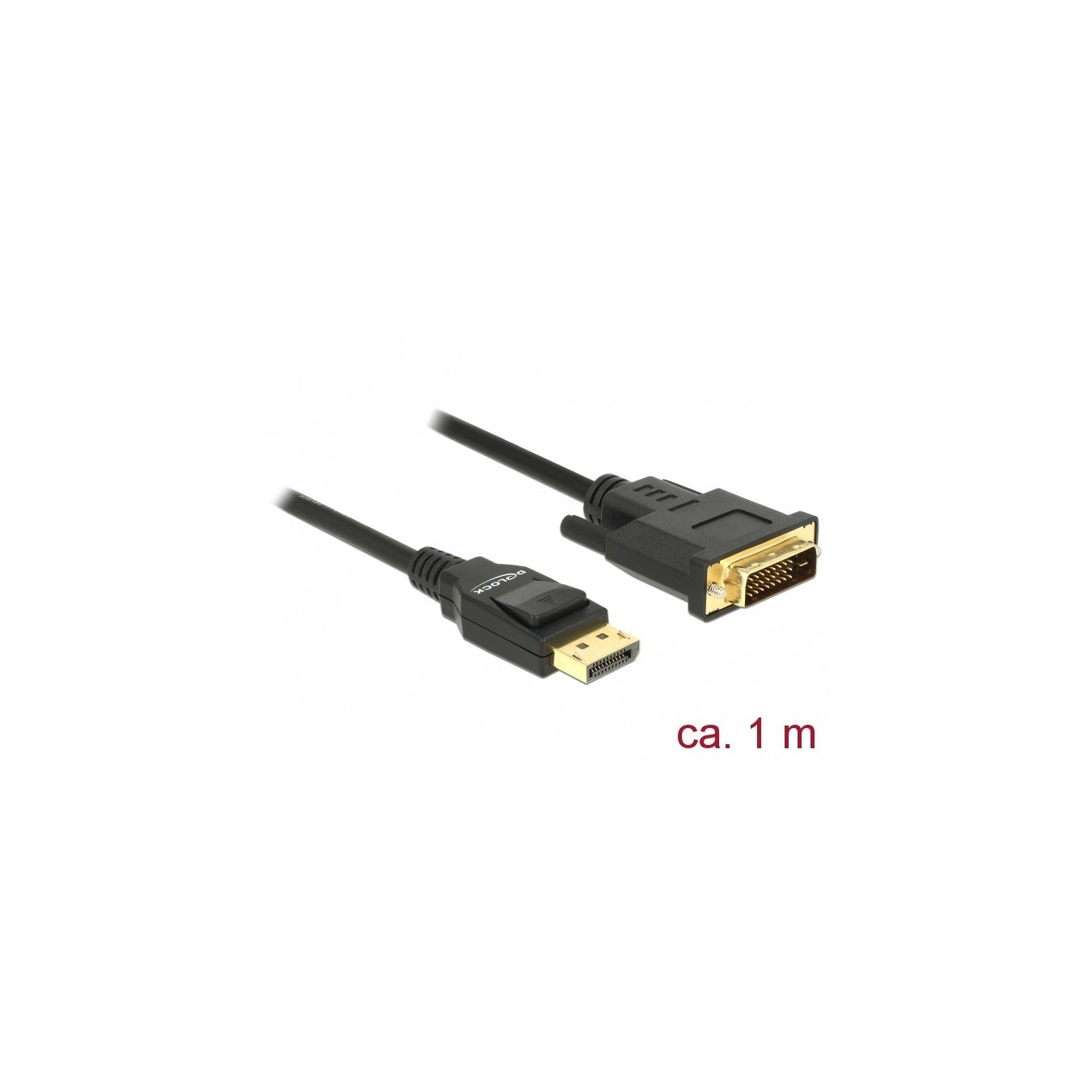 DELOCK DisplayPort 1.2 to DVI-D 24+1 Passive Cable - 1 m - Black — Buy in Cyprus with Fast Delivery