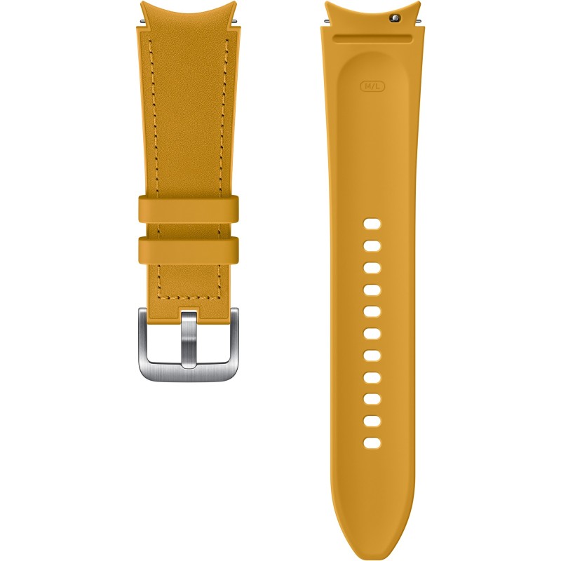 Buy Samsung Hybrid Leather Band (20 mm) mustard - Mustard color, M/L, 20 mm Gala... in Cyprus, Nicosia, Limassol, Larnaka, Pafos
