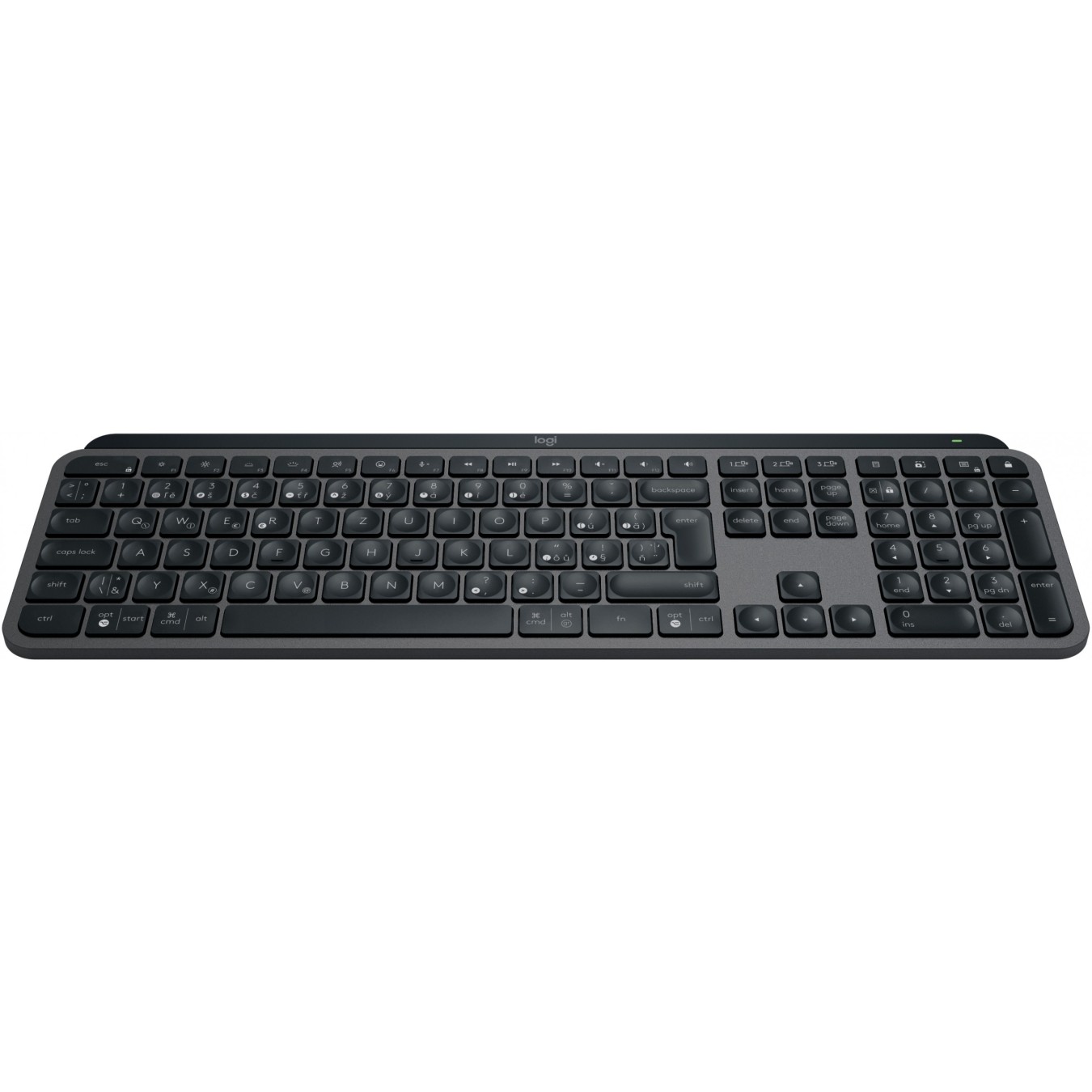 MX Keys S Graphite - Full-Size Wireless Keyboard with Tri-Mode Connectivity (USB/Bluetooth/2.4G)