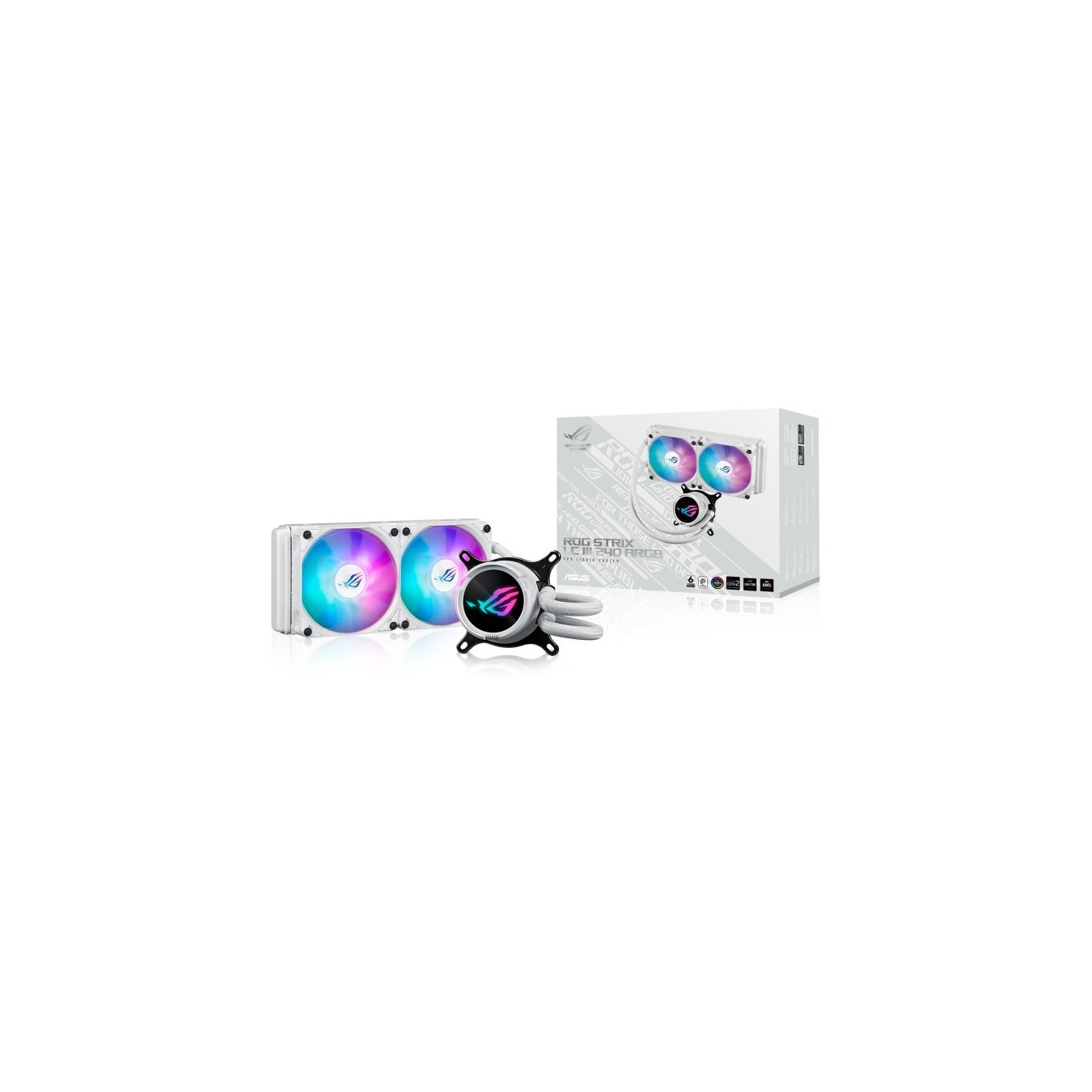 ASUS ROG Strix LC III 240 ARGB White Edition - LC III 240 - 240mm AIO Cooler, ARGB, White — Buy in Cyprus with Fast Delivery