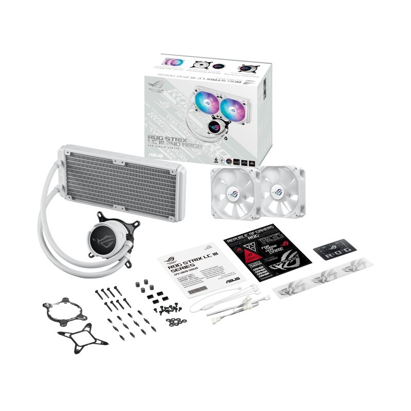 Buy ASUS ROG Strix LC III 240 ARGB White Edition - LC III 240 - 240mm AIO Cooler... in Cyprus, Nicosia, Limassol, Larnaka, Pafos