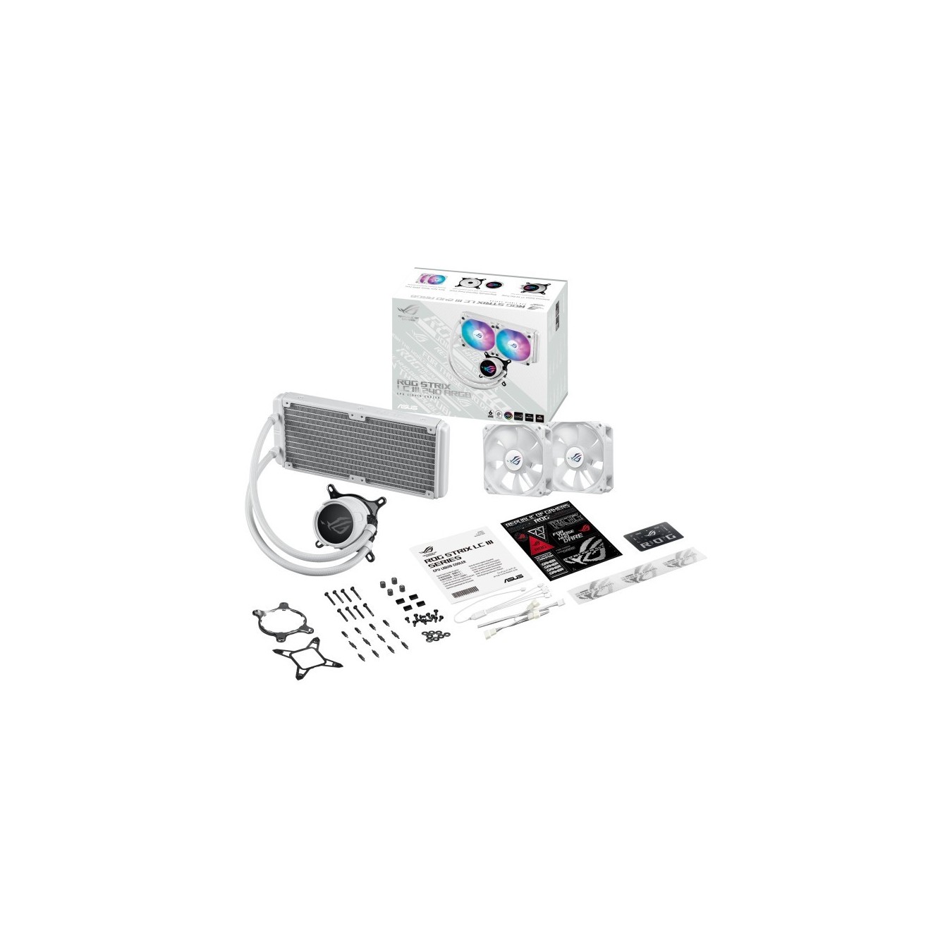 ASUS ROG Strix LC III 240 ARGB White Edition - LC III 240 - 240mm AIO Cooler, ARGB, White — Buy in Cyprus with Fast Delivery