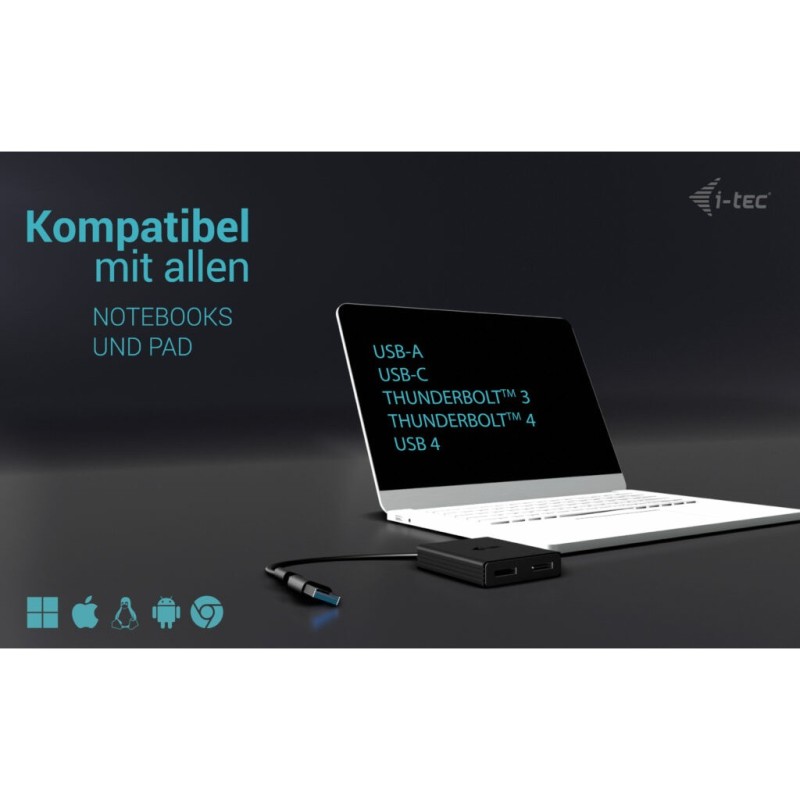 Buy I-TEC USB-C to DP Dual Adapter - (2x DisplayPort outputs) in Cyprus, Nicosia, Limassol, Larnaka, Pafos